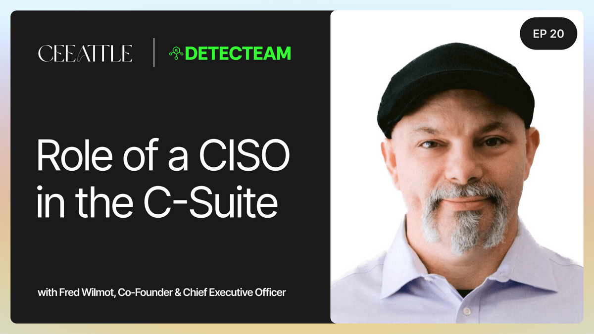 20. Detecteam's Co-Founder & CEO Fred Wilmot on the Role of a CISO in the C-Suite