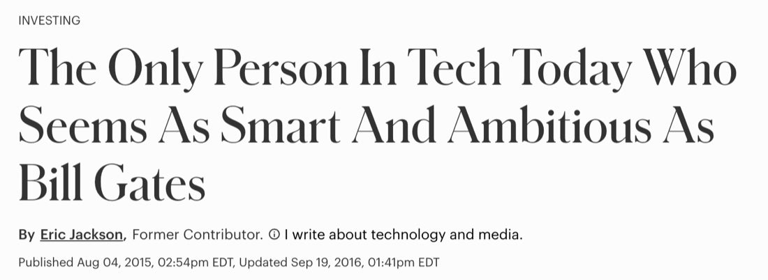Forbes article headline about Brad Silverberg